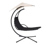 Schwebeliege SAN REMO mit Sonnendach, ca. 205 x 175 x 113 cm – Anthrazitgrau