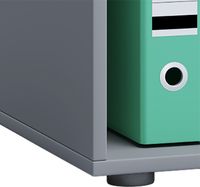 Büroregal Lona 2-Fach ohne Türen grau