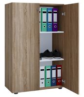 Büroschrank Lona 3-Fach mit Drehtüren Sonoma-Eiche