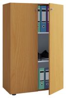 Büroschrank Lona 3-Fach mit Drehtüren Buche