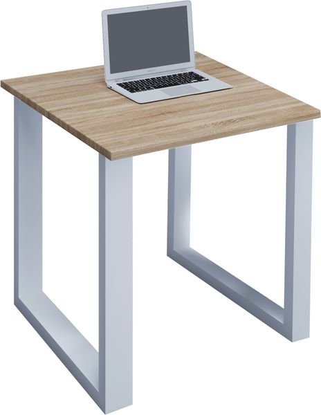 Schreibtisch Lona 80x50 U-Fußgestell Sonoma-Eiche/weiß