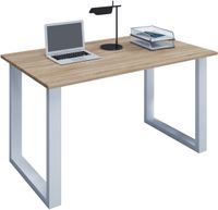 Schreibtisch Lona 140x50 U-Fußgestell Sonoma-Eiche/weiß