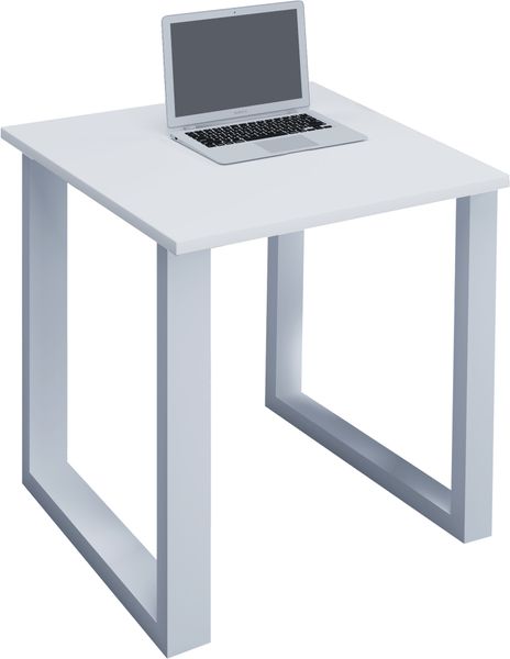 Schreibtisch Lona 80x80 U-Fußgestell weiß/weiß