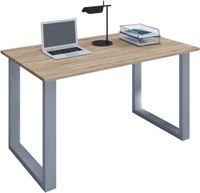 Schreibtisch Lona 140x80 U-Fußgestell Sonoma-Eiche/silber