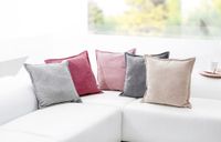 Feincord-Kissen "Soft Touch" ca. 40 x 40 cm, Beere - 2er Set