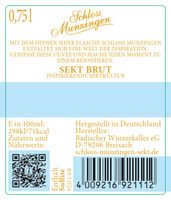 Schloss Munzingen Sekt Cuvée, brut 0,75L