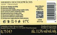Hochgewächs Sekt, trocken, 6er Karton