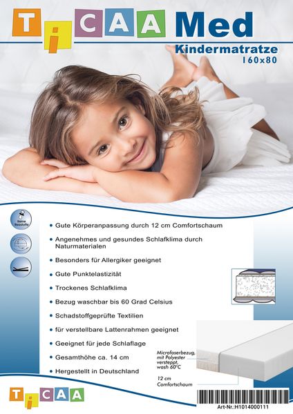 Kindermatratze MedAllergen 80x160cm