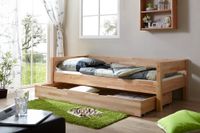 Einzelbett Robby mit Schubkasten Buche massiv