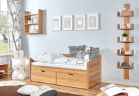 Sofabett MINI Micki Buche 80x160 cm Var 4 - mit 2er Schubkästen - inkl. Matratze