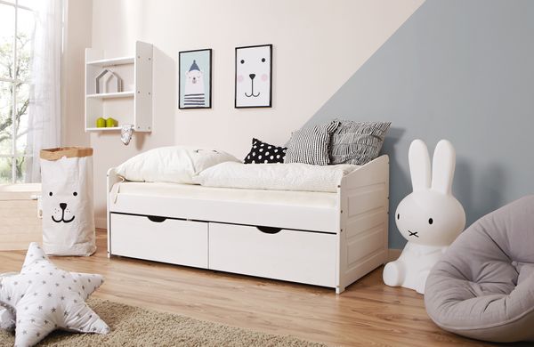 Sofabett MINI Micki 80x160 cm Var 4 - mit 2er Schubkästen - inkl. Matratze
