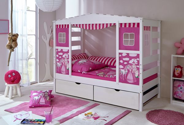 Hausbett Rosa Var 4- mit 2er Schubkästen