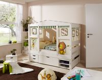 Hausbett MINI Safari Var 3 - mit 3er Funktionsschubkasten