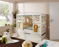 Hausbett MINI Safari 80x160 cm Var 1 - mit Zusatzbett