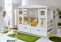 Hausbett Safari Var 4 - mit 2er Schubkasten