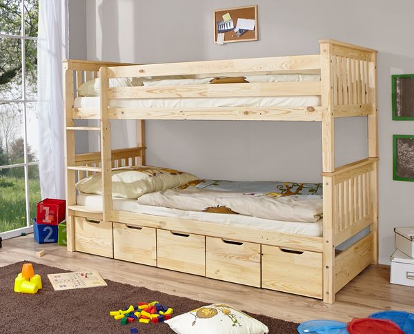 Etagenbett Sammy Var 2 - mit 5er Schubkästen -