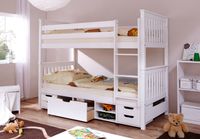 Etagenbett Sammy weiß Var 3 - mit Funktionsschubkasten -