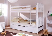 Etagenbett Sammy weiß Var 1 - mit Zusatzbett -