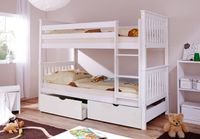 Etagenbett Sammy weiß Var 4 - mit 2er Schubkästen -