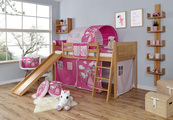 Rutschbett Ekki Country Buche Horse-Pink,A3