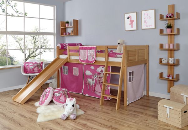 Rutschbett Ekki Country Buche Horse-Pink,A1