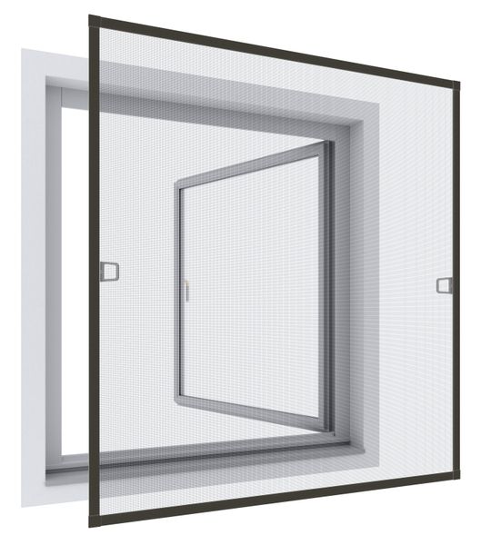 Insektenschutz -Fenster 130x150cm Anthrazit