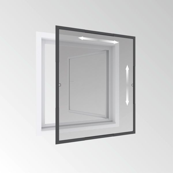 Rahmen Fenster Flexi Fit 130x150 Anthrazit