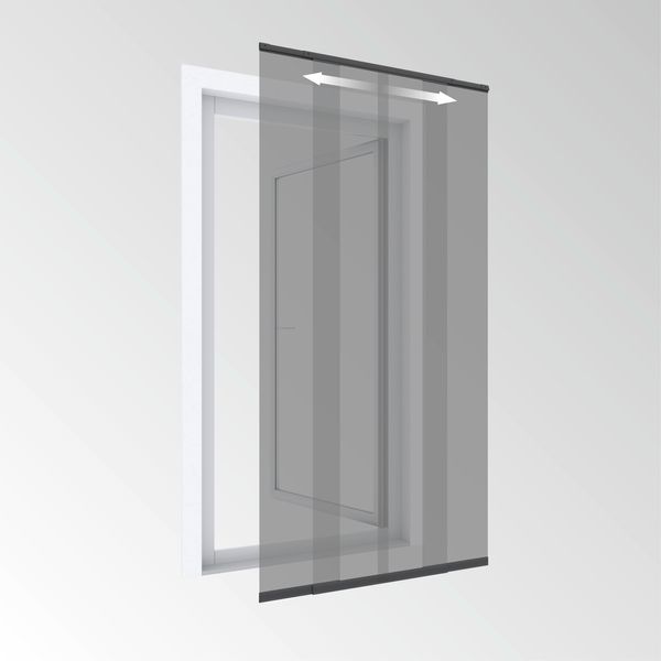Türvorhang Teleskop 120cm anthrazit