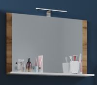 Spiegel Lendas mit Ablage 80 cm Honig-Eiche/Weiß