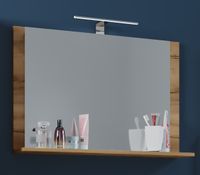 Spiegel Lendas mit Ablage 80 cm Honig-Eiche