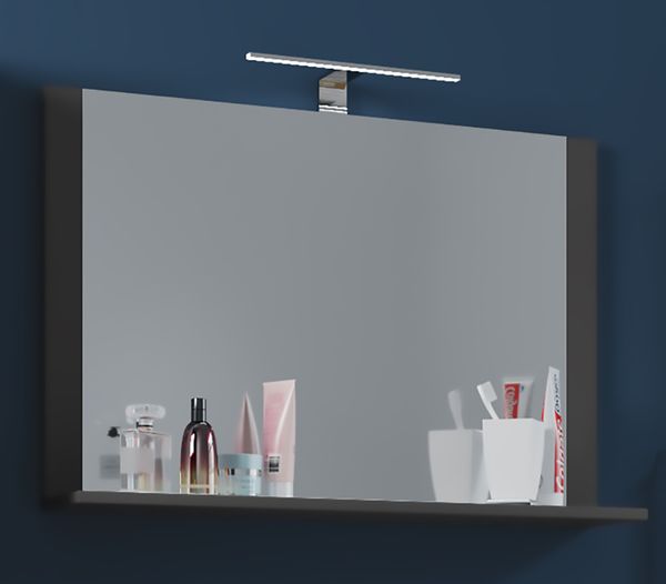 Spiegel Lendas mit Ablage 80 cm Anthrazit