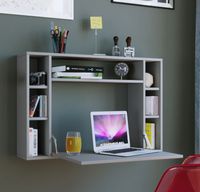 herausklappbare Laptoptisch mit 7 Ablagefächern "Wandila" Grau