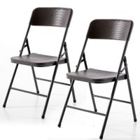 Camping Gartenstuhl 2er Set WPC Optik