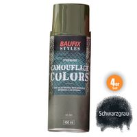 Camouflage-Sprühlacke - Schwarzgrau, 4er-Set