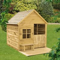 Holz Kinderspielhaus HEIDI inkl. Tür & Fenster, B117 x T164 x H159 cm