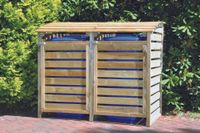 Mülltonnenbox Mülltonnenabtrennung 2-fach B150 x T90 x H120 cm, inkl. Rückwand