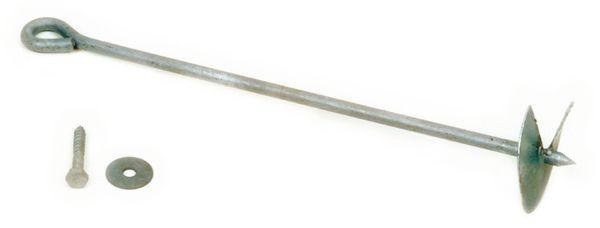 TOM Erdanker mit Scheibe und Schraube, Ankerlänge 60 cm, feuerverzinkt