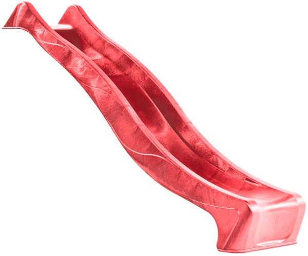 Wellenrutsche PE, rot ca. 240 x 46 cmfür Podesthöhe 120 cm