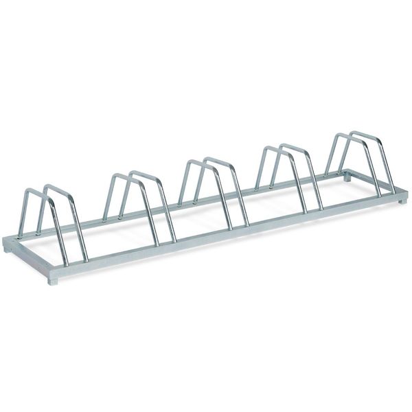 Fahrradständer BxTxH 1580x390x250 mm, verzinkte Stahlkonstruktion, Einstellplatz für 5 Fahrräder