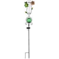 LED-Solarstecker mit Regenmesser - Frosch