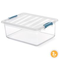 Klarsichtbox "Katla" inkl. Deckel, 12L 2er Set
