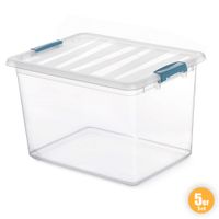 Klarsichtbox "Katla" inkl. Deckel, 20L 5er Set