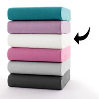 Jersey-Spannbetttuch, ca. 140 - 160 x 200 cm - Offwhite