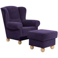 Monarch Ohrenbackensessel violett