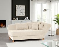 Selma Recamiere mit Armteil rechts klappbar creme