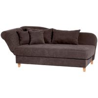 Selma Recamiere mit Armteil links klappbar braun