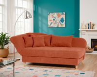 Selma Recamiere mit Armteil links klappbar terracotta
