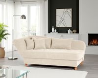 Selma Recamiere mit Armteil links klappbar creme
