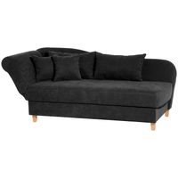 Selma Recamiere mit Armteil links klappbar schwarz