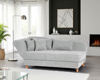 Selma Recamiere mit Armteil links klappbar silber